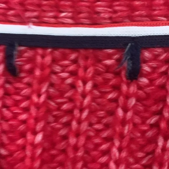 U.S Polo Association Red Knit Cable Cardigan Sweater - Picture 8 of 10